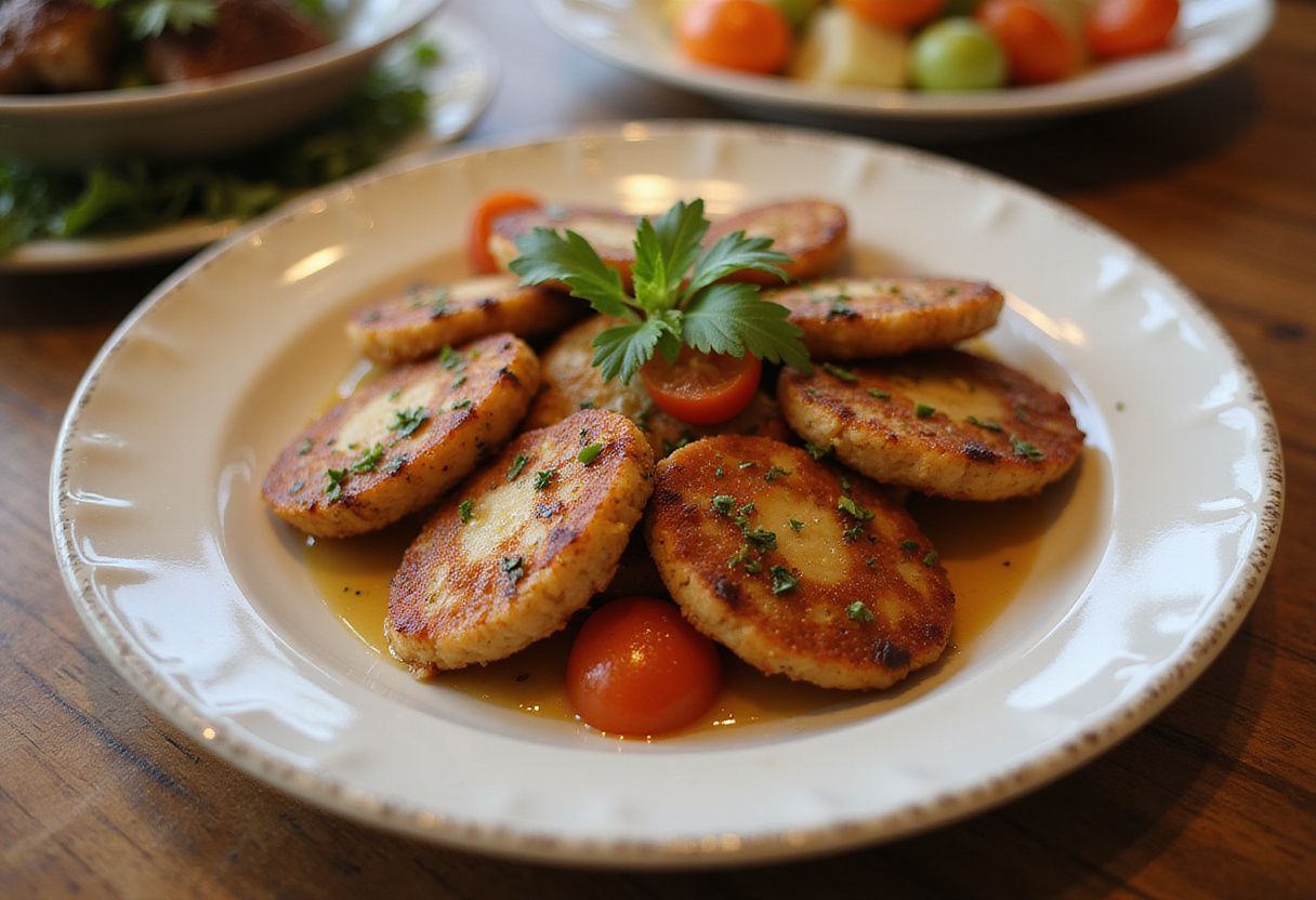 Aiguillettes de poulet parfaitement cuisinées, prêtes à servir pour un dîner.