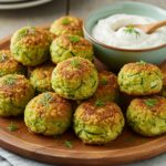 Delicious baked boulettes de courgettes au four, a quick healthy meal option.