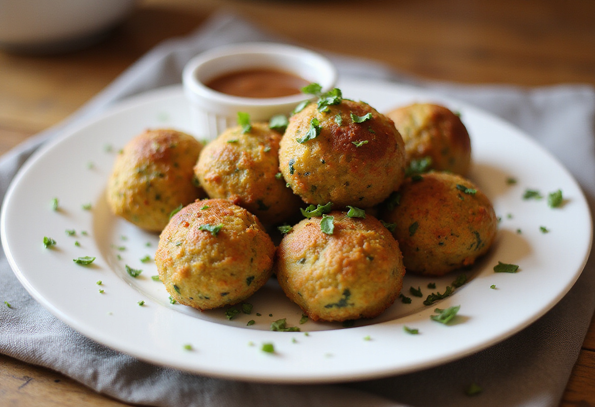 Delicious baked boulettes de courgettes au four, a quick healthy meal option.