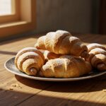 Finished croissants santé, light and fluffy, perfect for a guilt-free treat.