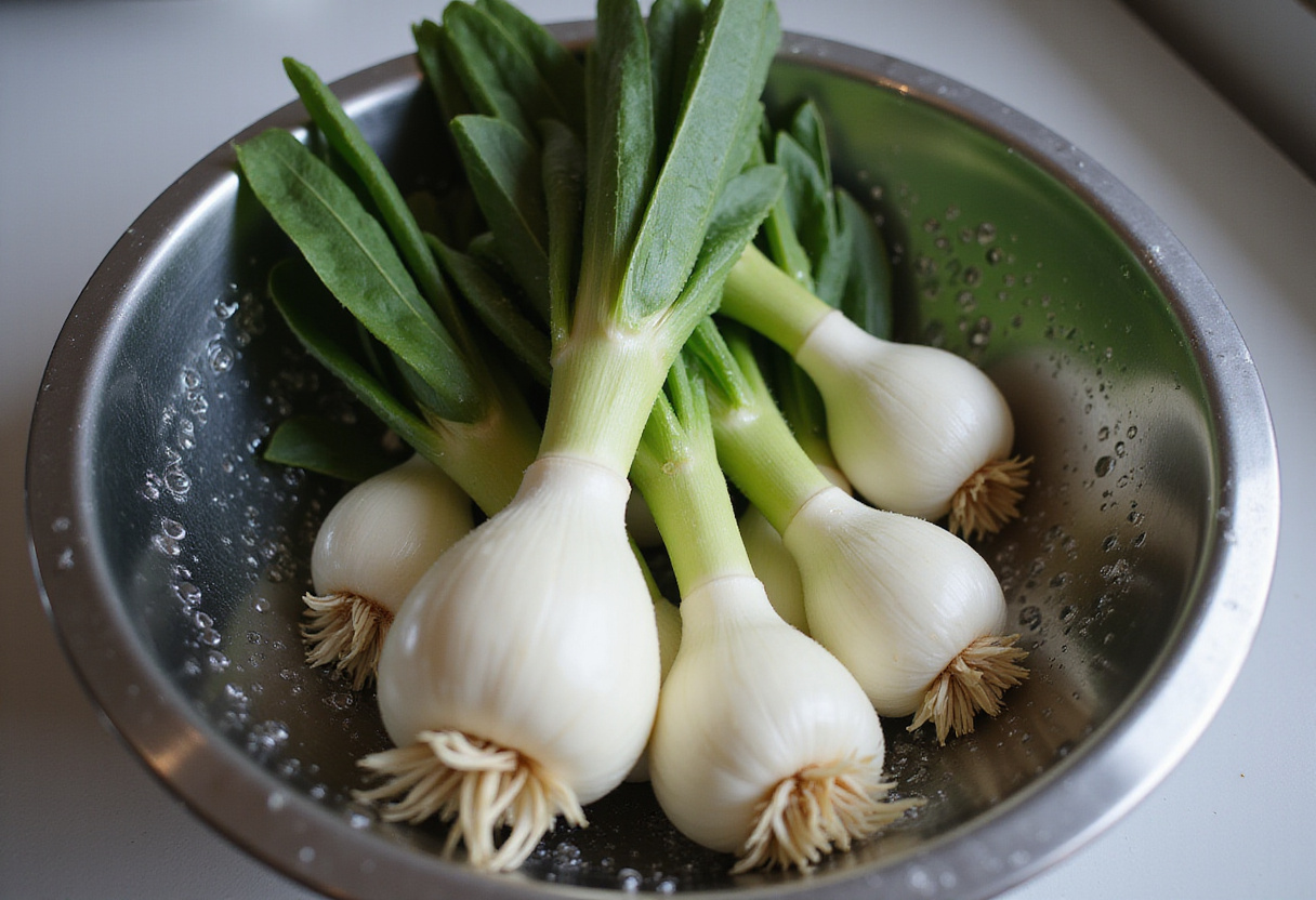 Des endives fraîches lavées pour une délicieuse recette d'endives garnies.