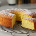 Finished gâteau au yaourt, a simple and delicious cake perfect for any occasion.