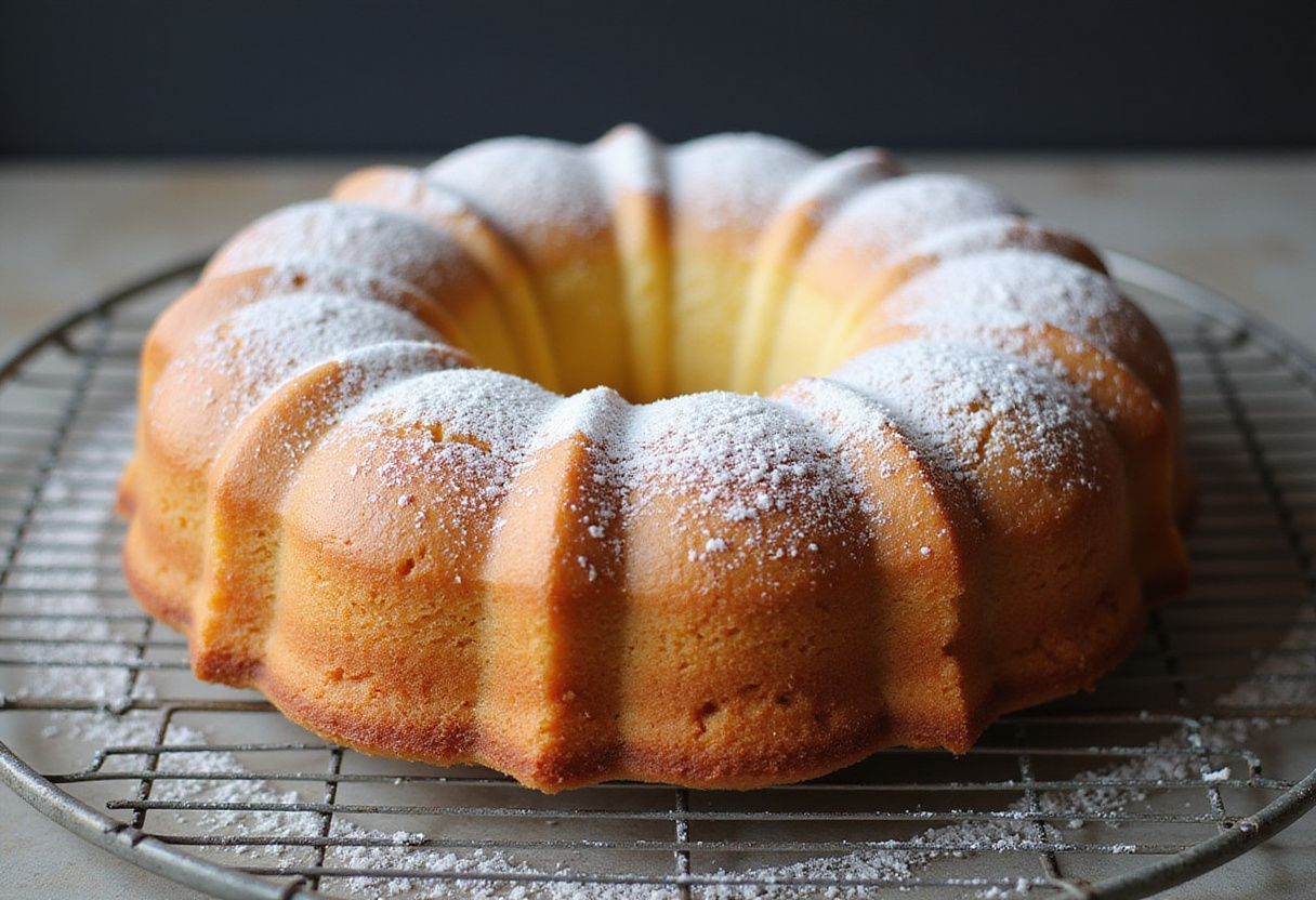 Finished gâteau au yaourt, a simple and delicious cake perfect for any occasion.