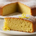 Finished gâteau nantais with a delicious lemon twist, perfect for dessert lovers.