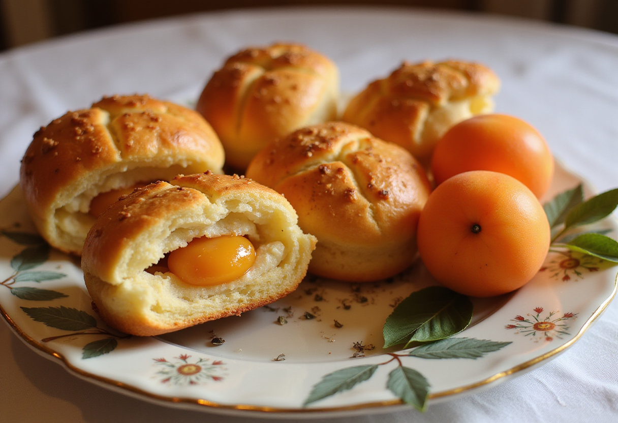 Oranais abricot fini avec une croûte dorée et une garniture aux abricots, idéal pour une douceur sucrée.