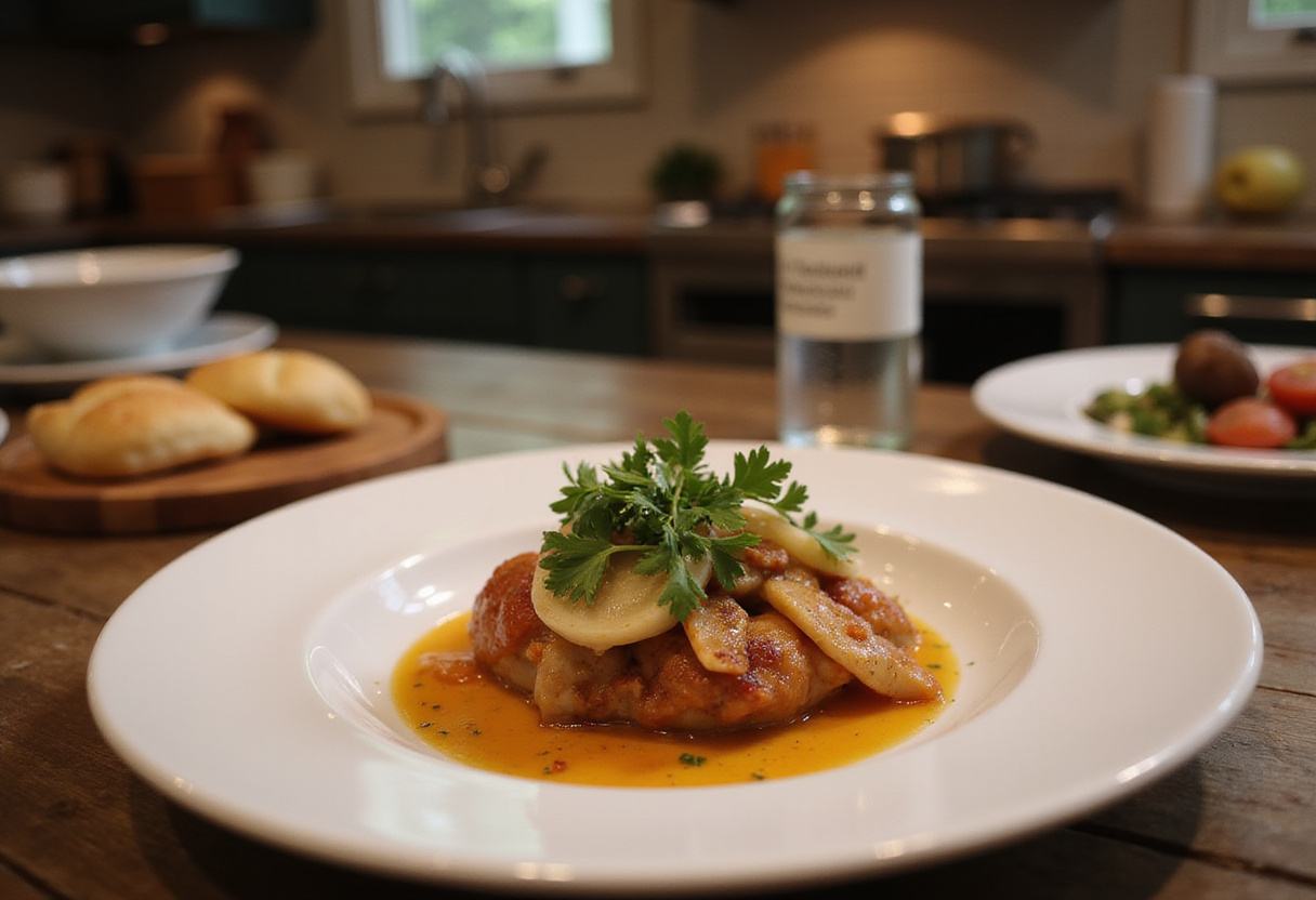Plat présenté avec une recette express, prêt à déguster en un rien de temps.