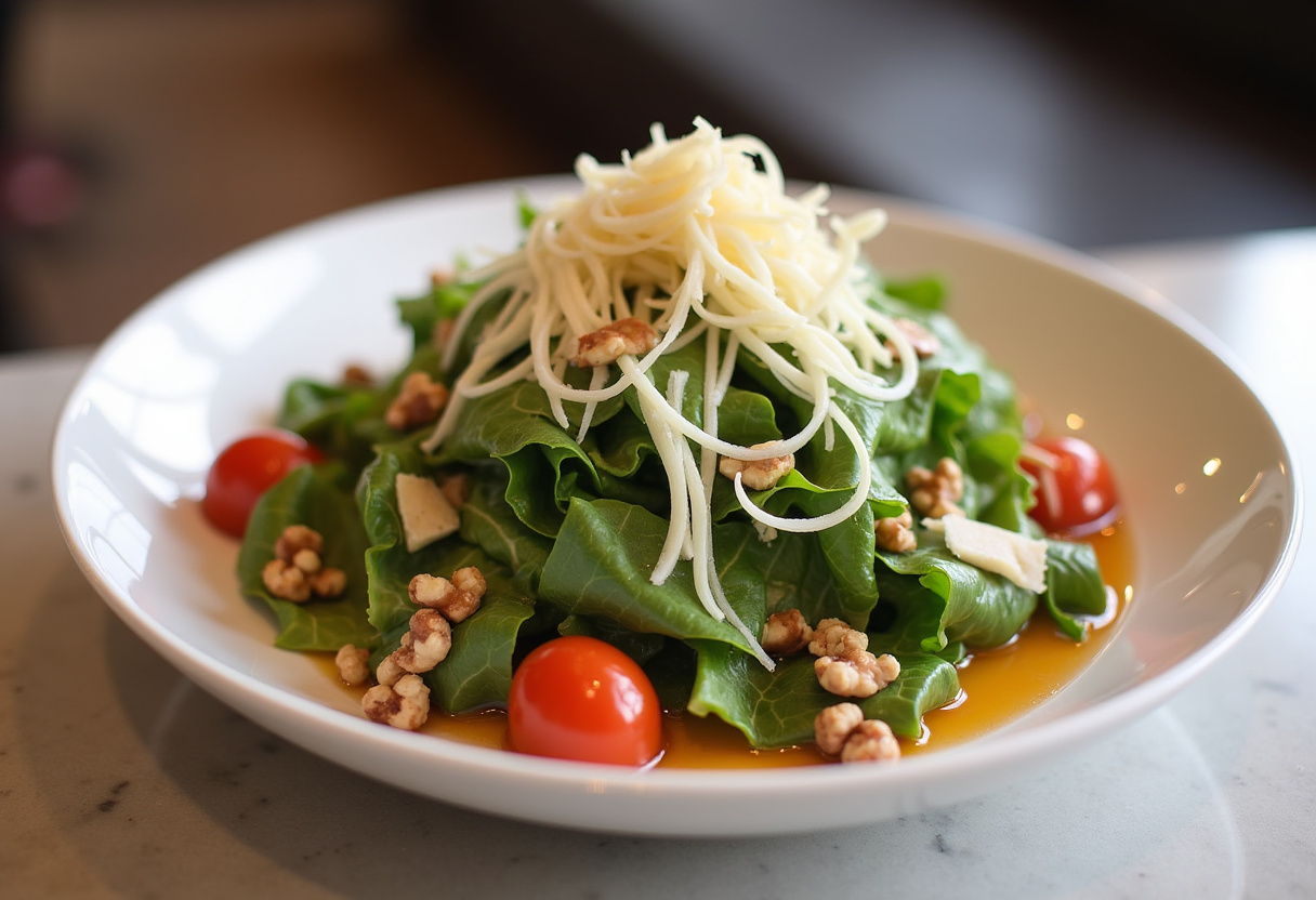 Finished salade de fenouil & céleri aux noisettes et parmesan, a perfect froide dish for any occasion.