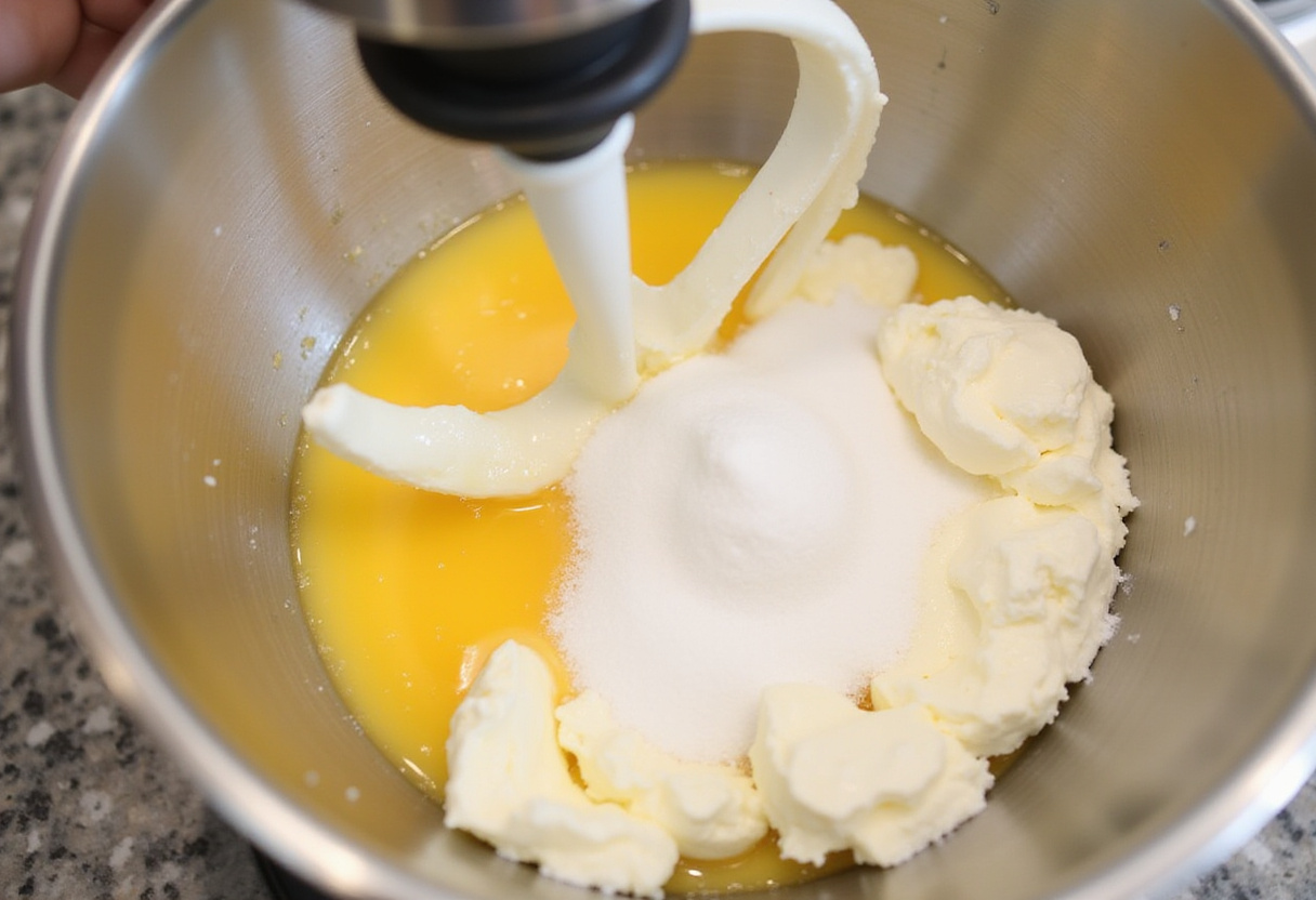 Préparation d'un mélange crémeux de mascarpone pour un tiramisu léger.