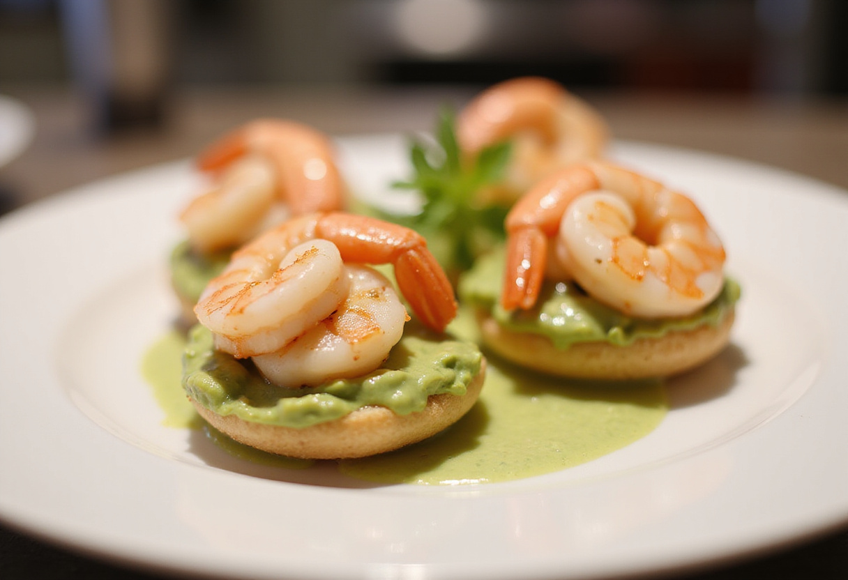 Finished verrines crevette, a delightful entrée froide perfect for any gathering.