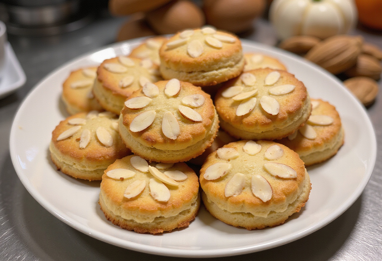Finished biscuits sans sucre aux amandes, perfect for a healthy snack.