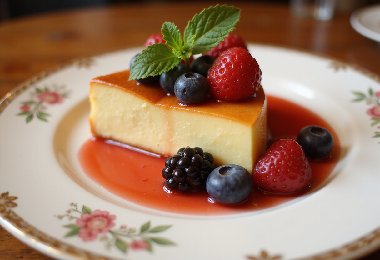Délicieux flan sans sucre, un dessert parfait pour les diabétiques et les cœliaques.