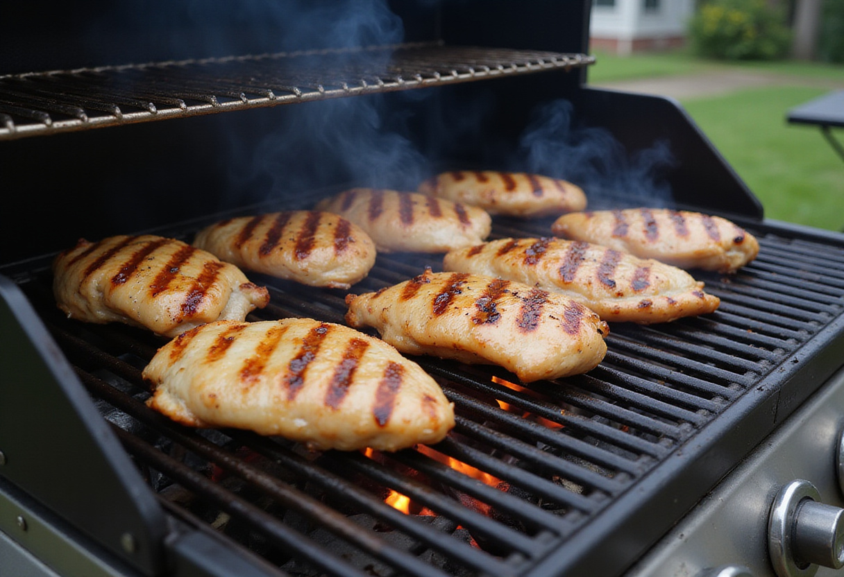 Poulet grillé à la perfection pour la recette de poulet facile à l'avocat californien.