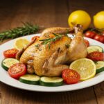 Poulet méditerranéen au four avec courgettes, plat sain et savoureux pour le repas.