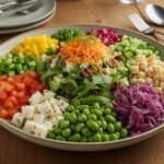 Plat de salade froide fini, parfait pour les repas d'été.