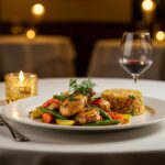 Final dish of sauté de poulet aux légumes, showcasing a delicious chicken and vegetable meal perfect for dinner.