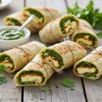 Finished wraps de halloumi au chili doux, perfect for a quick vegetarian meal.
